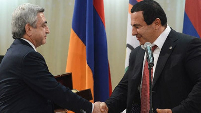 President Serzh Sargsyan attends award ceremony of Armenian representatives of sport