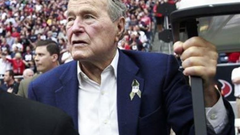 Former U.S. President George H. W. Bush in Houston hospital