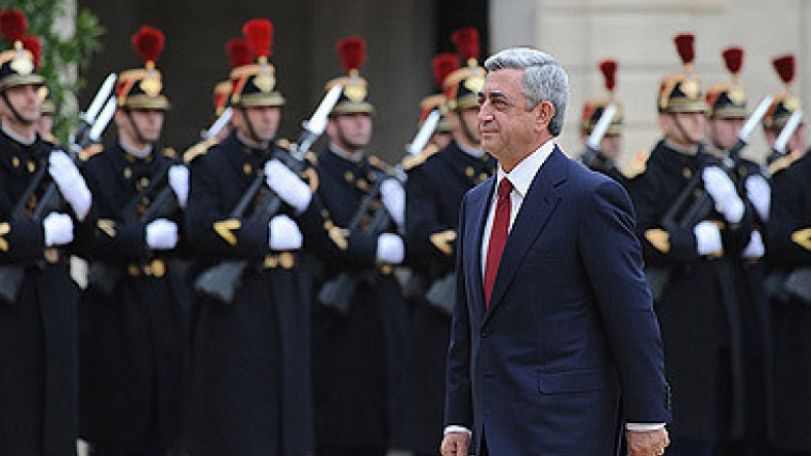 Serzh Sargsyan arrives for official visit to France