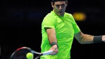 Del Potro plays tennis with Aguero 
