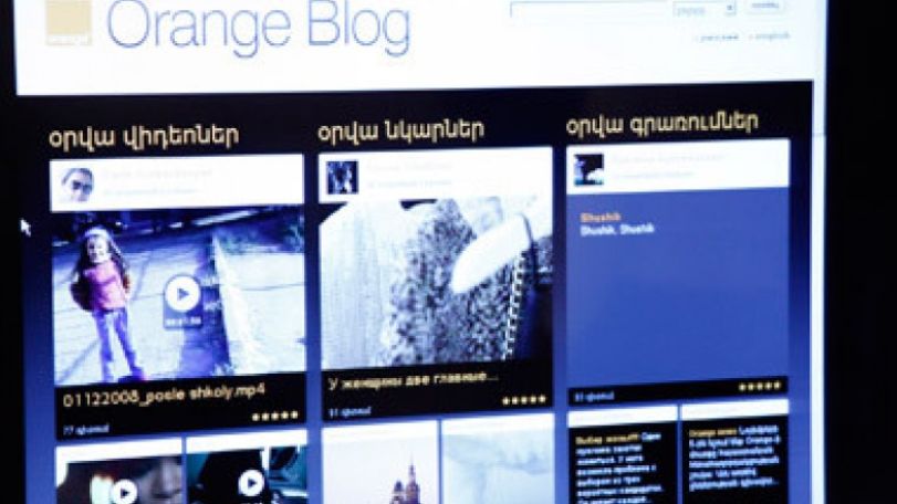 Orange customers can update their profiles in other social networks through Orange Blog 