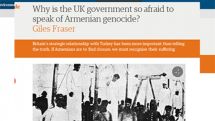 The Guardian. «Ի՞նչու է Մեծ Բրիտանիայի կառավարությունն այդքան վախենում է խոսել Հայոց ցեղասպանության մասին»