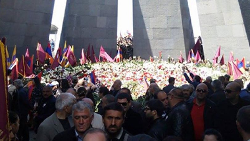 People’s flow to Tsitsernakaberd continues today     