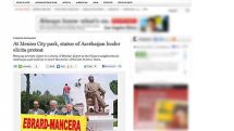 At Mexico City park, statue of Azerbaijan leader elicits protest