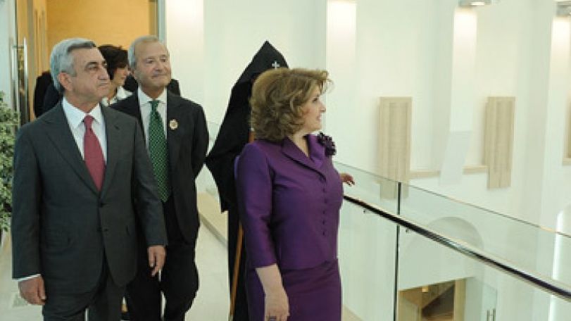 President Sargsyan attends opening of newly built depository of ancient manuscripts in Etchmiadzin