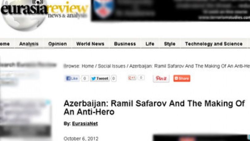 Ramil Safarov and the making of an anti-hero