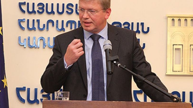 Штефан Фюле: Жаль, что мирному переговорному процессу был нанесен ущерб по вине тех, кто героизирует и прославляет преступление
