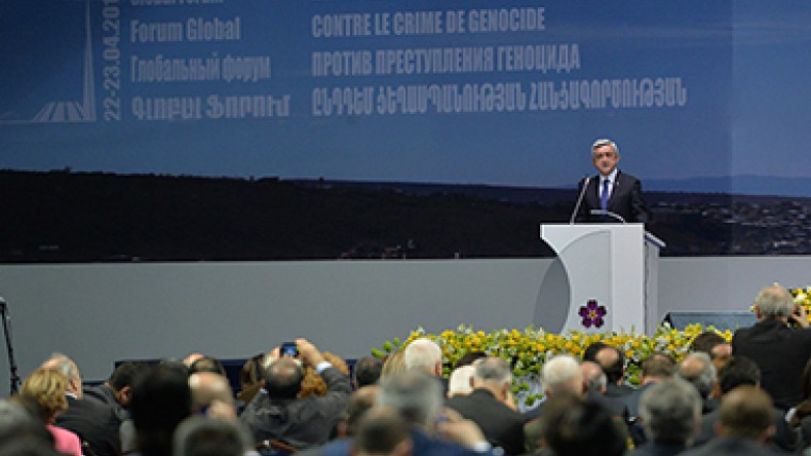 Serzh Sargsyan: Our response to attempt to annihilate Armenian nation is state building and revival    