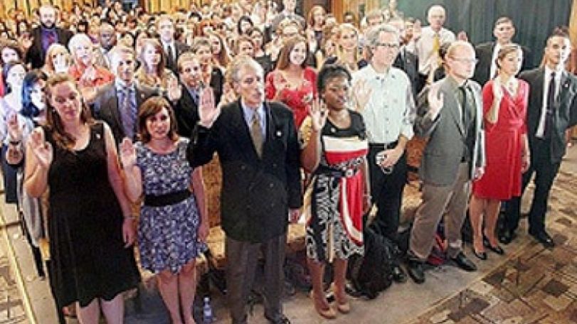 Swearing-in ceremony for new Peace Corps Armenia Volunteers