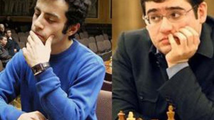 Sergei Movsesian and Hrant Melkumyan in Biel