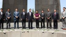 Korean parliamentary delegation visits Genocide Memorial in Tsitsernakaberd