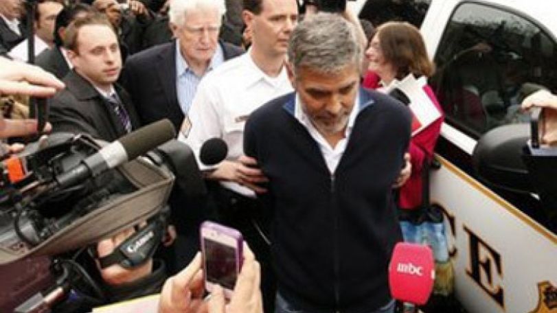 George Clooney was arrested during a protest outside the Sudanese embassy