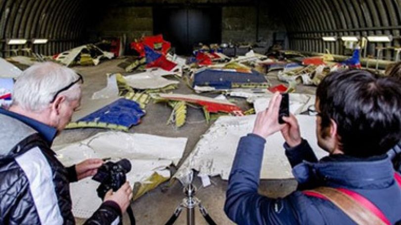 MH17 families view plane wreckage at Dutch base