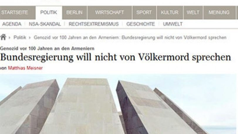 «Tagesspiegel» օրաթերթի անդրադարձը Հայոց Ցեղասպանության հարցում Գերմանիայի դիրքորոշմանը