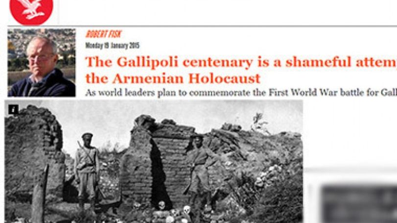 The Independent: Празднование 100-летней годовщины битвы при Галлиполи – позорная попытка скрыть Геноцид армян