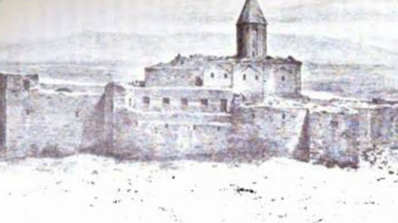 Scientific publication of Russian Empire about Armenian monastery Karmir Vank in Nakhijevan