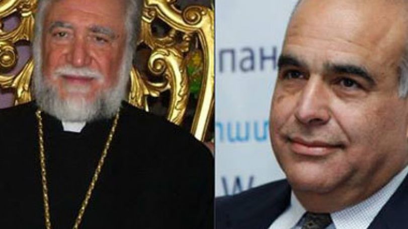 Raffi Hovannisian meets with Catholicos Aram I in Lebanon 