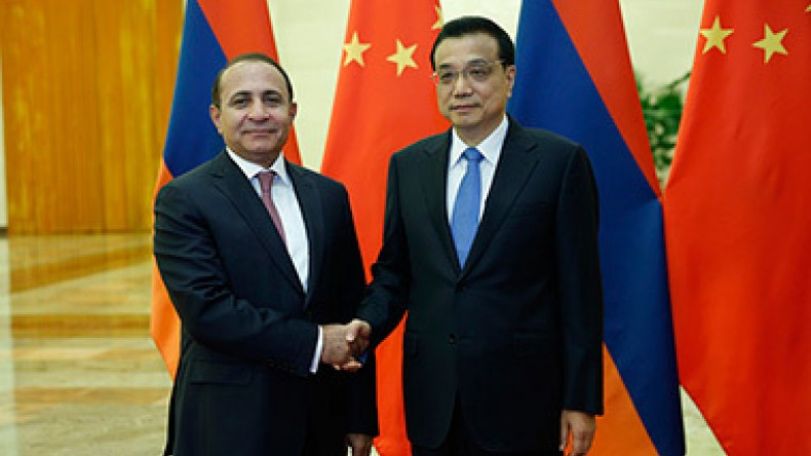 Prime ministers of Armenia and China discuss Iran-Armenia rail construction and North-South Corridor projects 