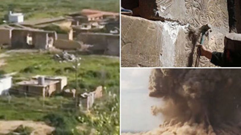 Islamic State 'blows up Palmyra arch'