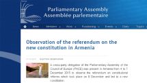 PACE observers release opinion about referendum on new constitution in Armenia