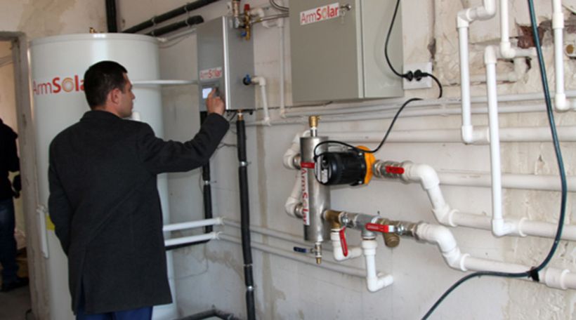 A solar heating system has been supplemented in Berdavan community kindergarten, Tavush region