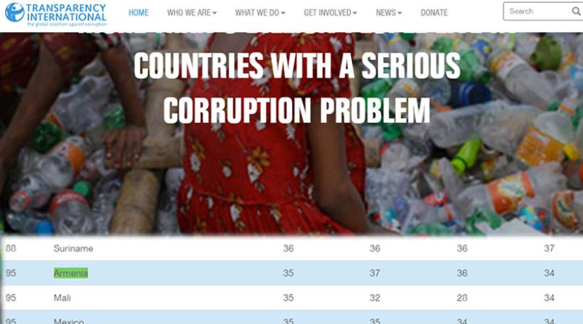 Transparency International. Հայաստանը ԵՏՄ-ի ամենաքիչ կոռումպացված երկիրն է