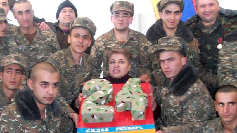 Ashkhen Margaryan  again celebrates Army Day with frontier guards