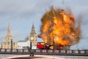An exploding bus movie stunt sparks concerns in London