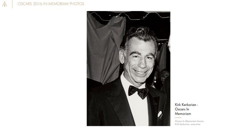 Oscars 2016: Tribute paid to Kirk Kerkorian