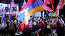 Argentina: Armenian youth holds protest outside Azerbaijan Embassy to commemorate pogroms of Armenians