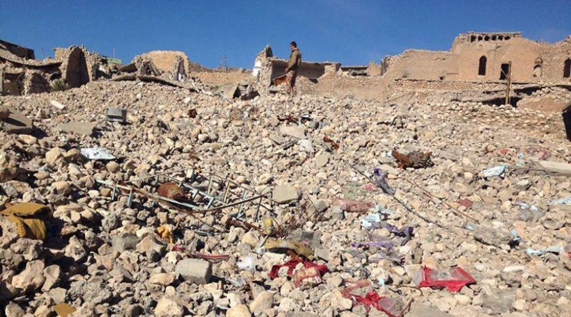 Armenian Church blown up by ISIS in Iraqi Sinjar
