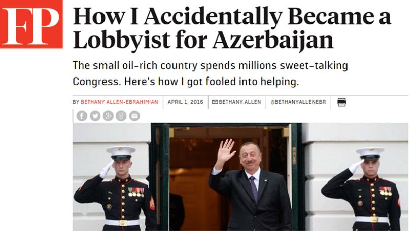 Foreign Policy: How I accidentally became a lobbyist for Azerbaijan