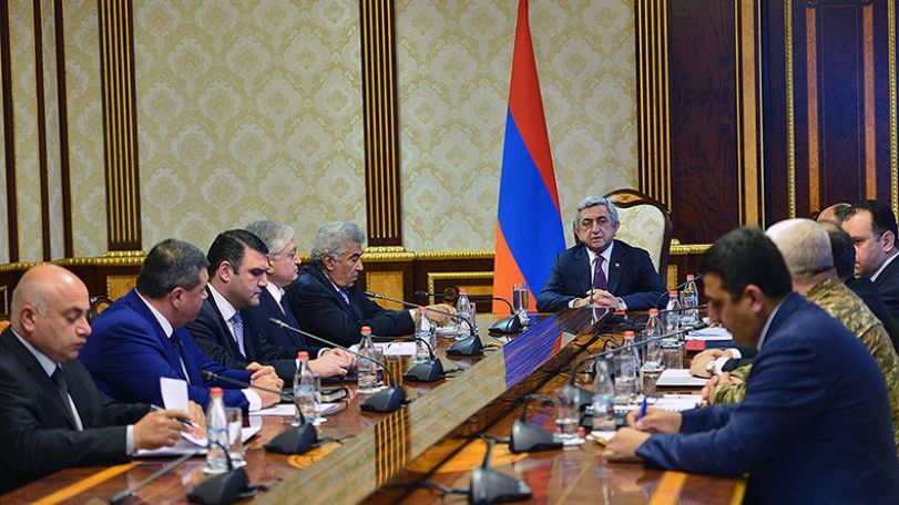 President Sargsyan convenes a meeting of National Security Council