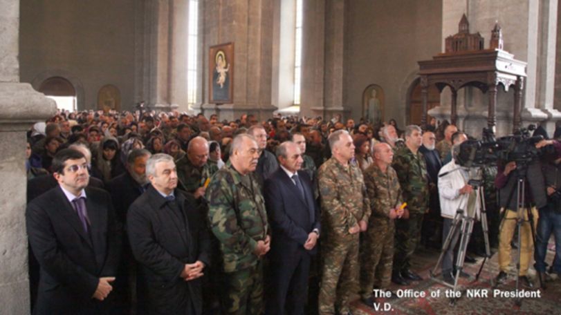President Bako Sahakyan was present at the republican Divine Liturgy in Shoushi