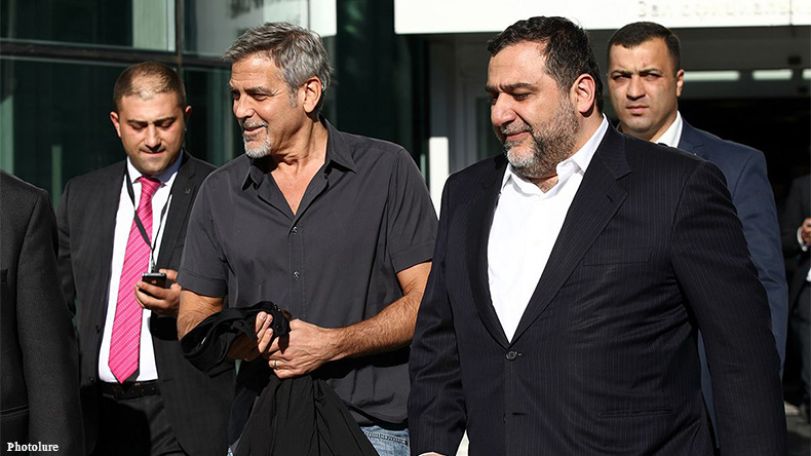 George Clooney arrives in Yeravan