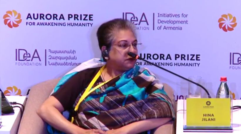 Хина Джилани на серии дискуссий Aurora Dialogues: Беженцы – это реальные люди, нуждающиеся в нашей заботе