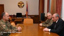 Artsakh President meets with Defense Minister of Armenia