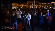В Гюмри встретили победу Артура Алексаняна на Олимпиаде в Рио песнями, танцами и салютом