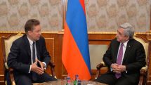 Президент С. Саргсян и глава «Газпрома» А. Миллер обсудили вопрос ценообразования при поставках газа в Армению