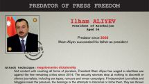 Reporters Without Borders includes Azerbaijani president IlhamAliyevin list of freedom predators