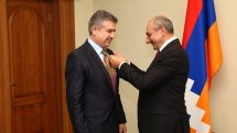 Премьер Армении Карен Карапетян и президент НКР Бако Саакян обсудил вопросы расширения экономического сотрудничества