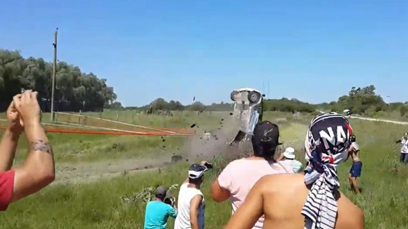 David Nalbandian defies death in spectacular rally crash in Argentina