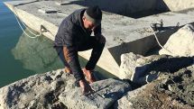 Two cross stones recovered from Lake Van