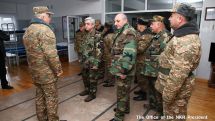 Armenian, Artsakh presidents attend opening ceremony of a new barrack