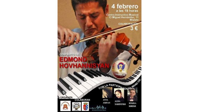 Violinist Edmond Hovhannisyan to perform in Spain