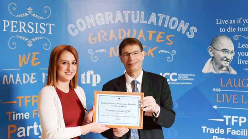 Converse Bank received an international award