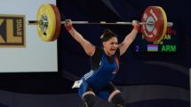 Sona Poghosyan wins a bronze at the European Weightlifting Championships