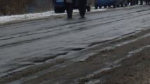 Black ice on Aparan-Kuchak motorway 
