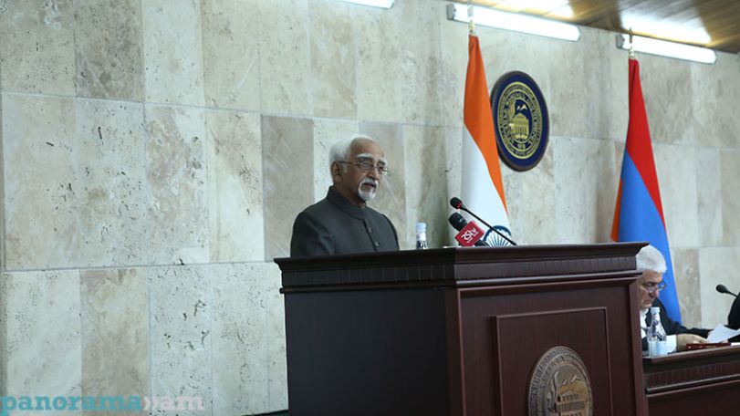 India’s Vice President meets with students and faculty of Armenia’s YSU