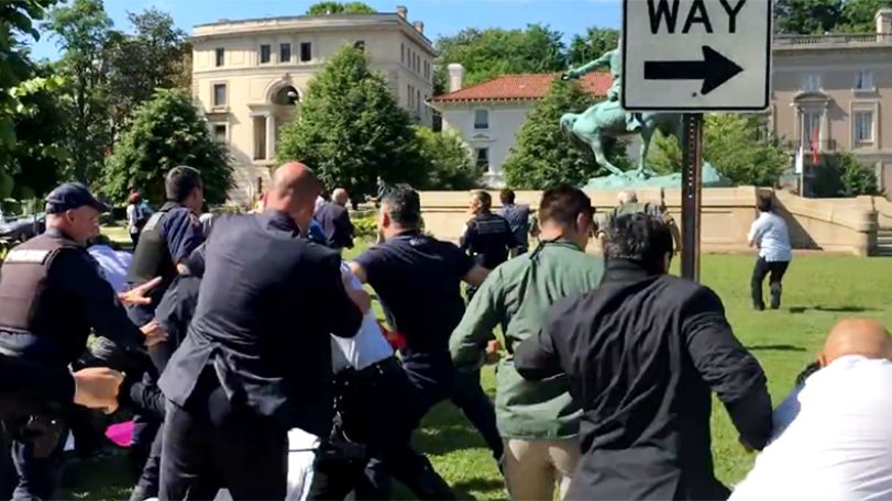 Erdogan’s bodyguards beat up protesters in Washington, D.C.